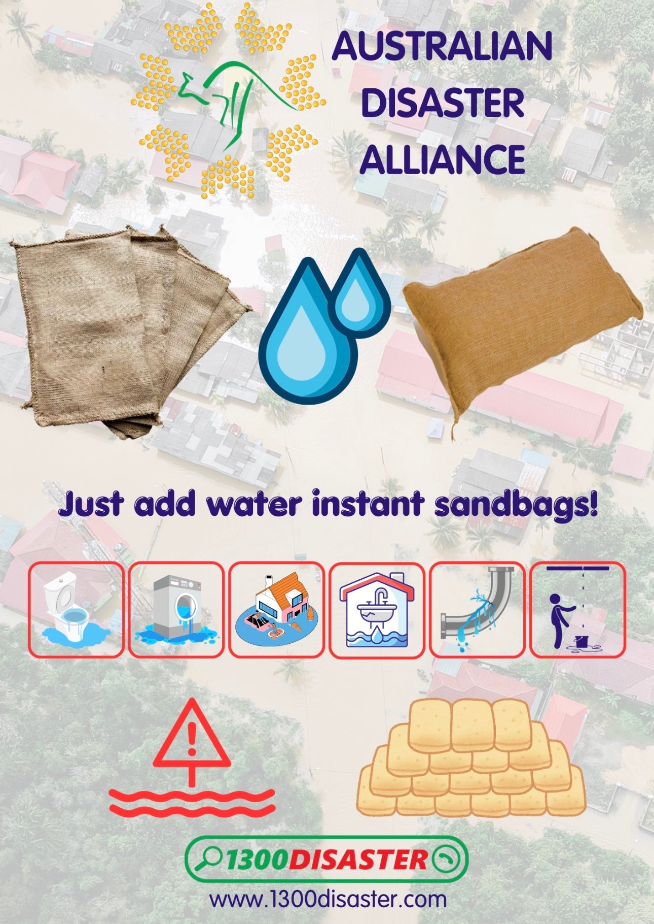 Sandless Sandbag 600 x 400 x 150 mm (20 Pack)