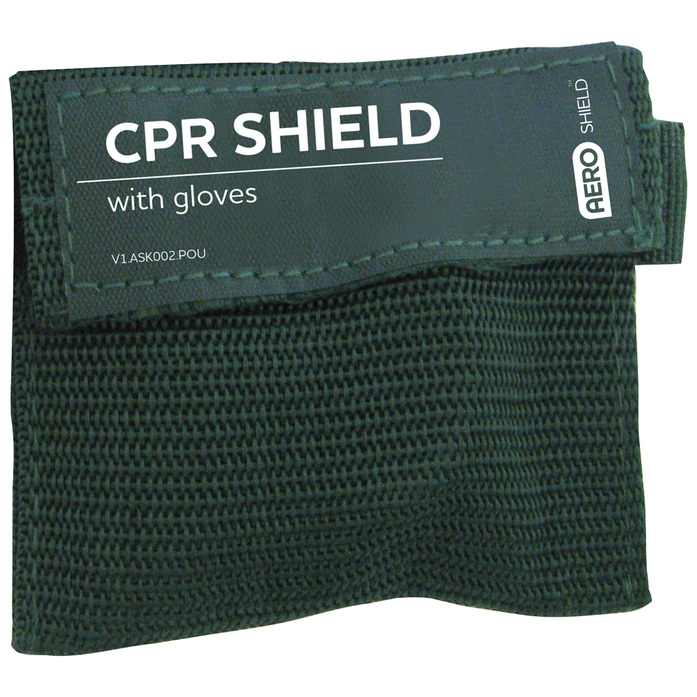 AEROSHIELD Key Ring CPR Face Shield + Gloves (GST Free)