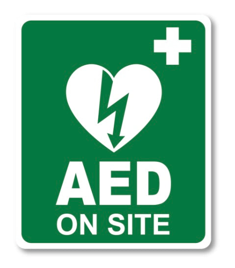 CARDIACT AED On Site Sticker 10 x 12cm