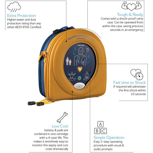 HEARTSINE Samaritan 350P Semi-Automatic Defibrillator (GST Free)